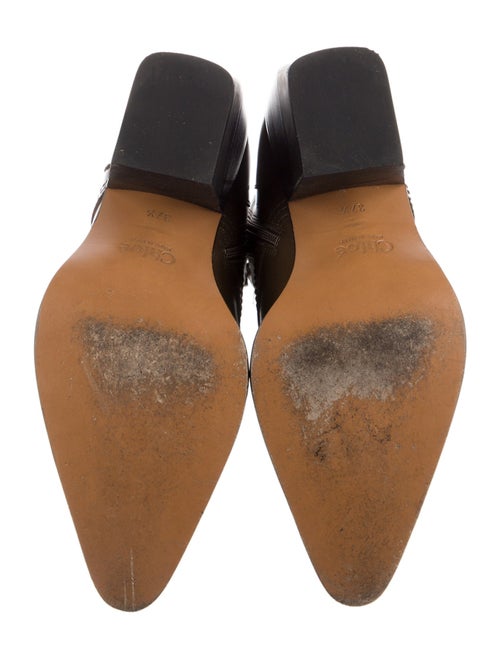 Chloé Leather Colorblock Pattern Combat Boots