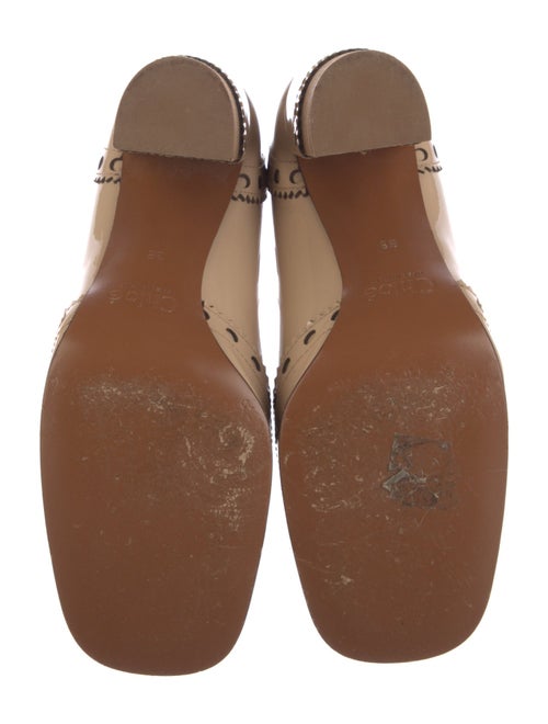 Chloé Patent Leather Colorblock Pattern Pumps