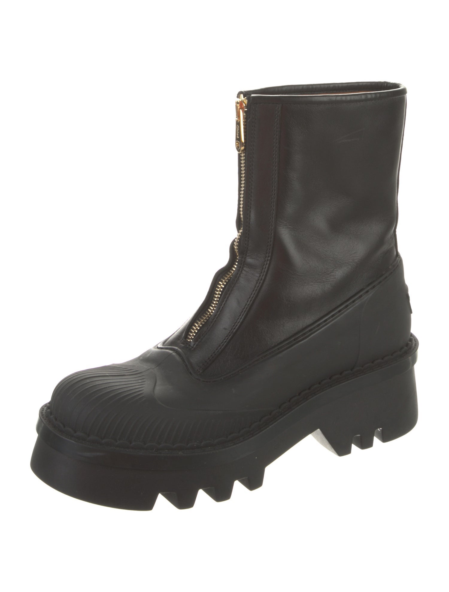 Chloé Leather Combat Boots