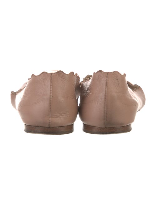 Chloé Leather Scalloped Accent Ballet Flats