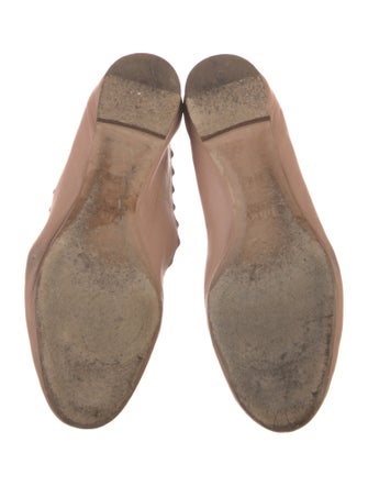Chloé Leather Scalloped Accent Ballet Flats