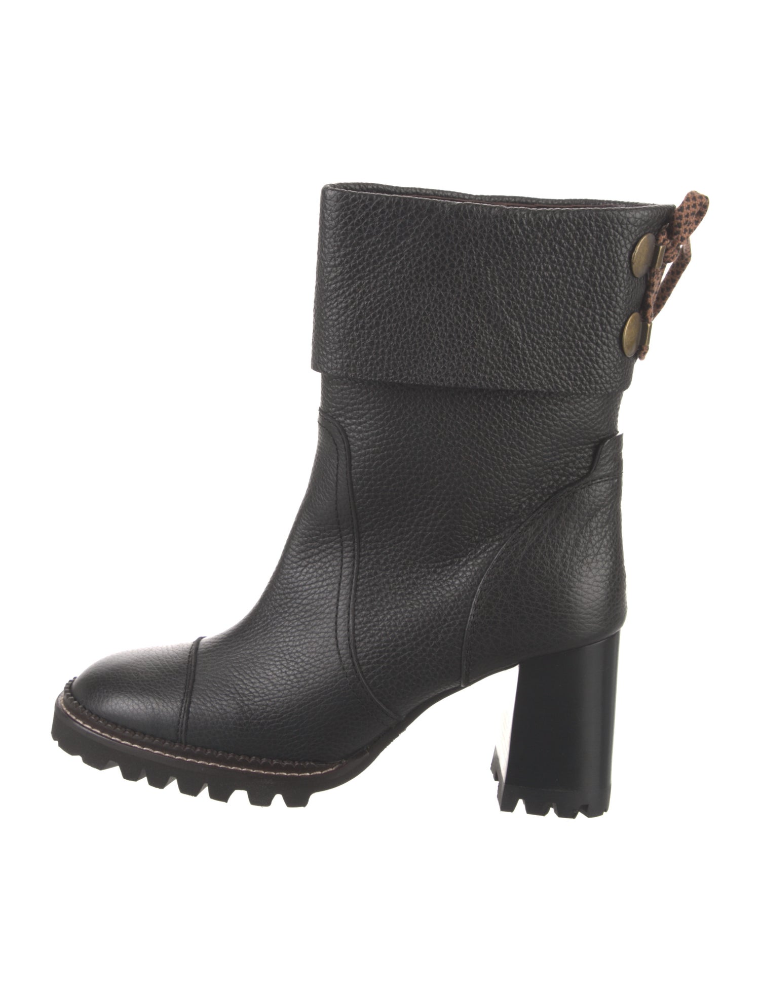 Chloé Leather Moto Boots