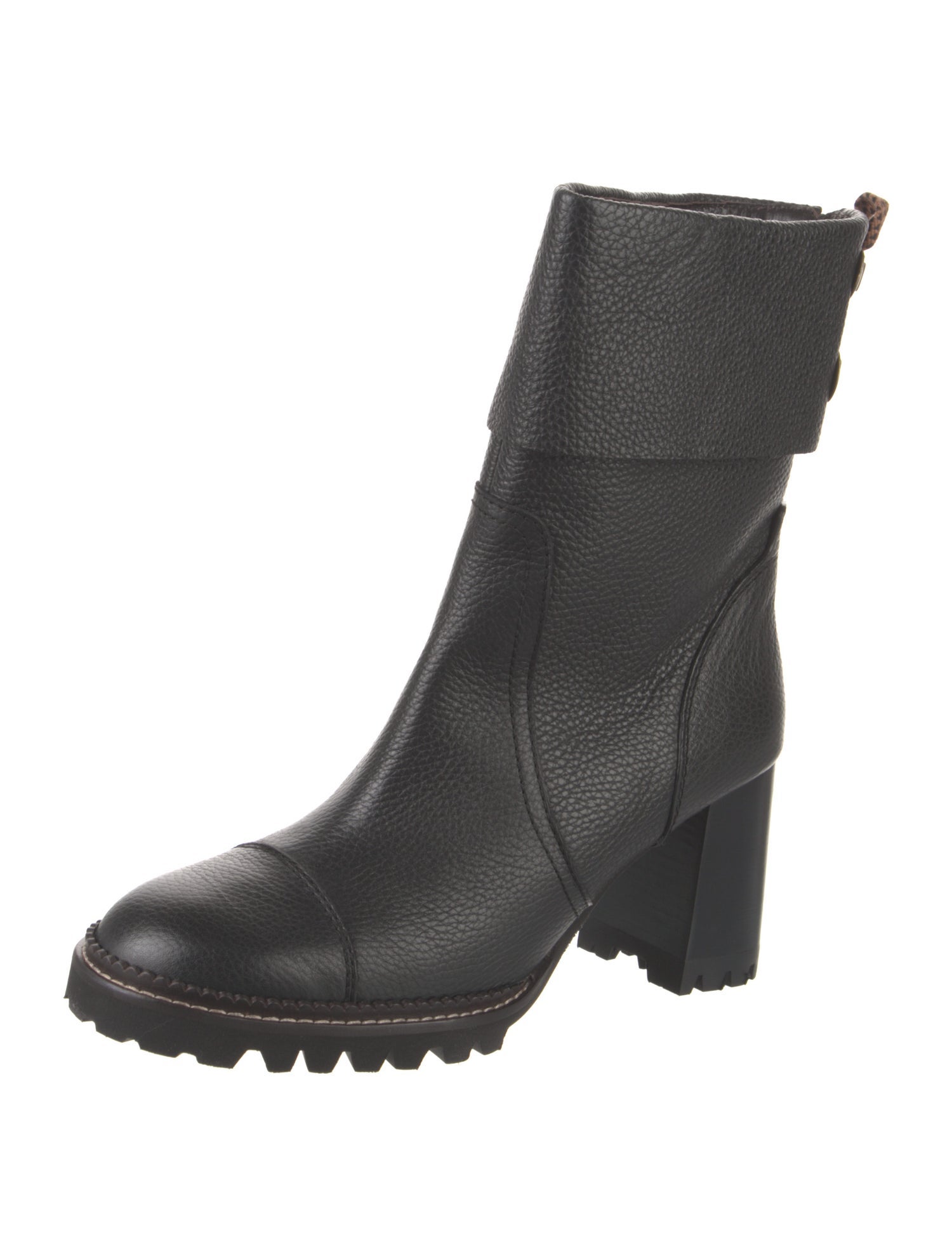Chloé Leather Moto Boots