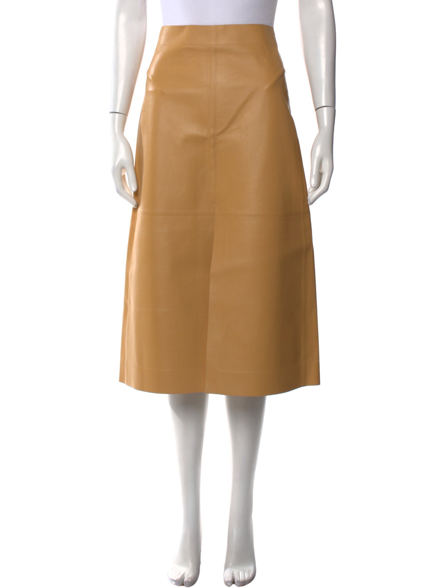 Chloé Lamb Leather Midi Length Skirt