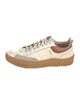 Chloé Leather Scalloped Accent Sneakers