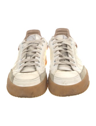 Chloé Leather Scalloped Accent Sneakers