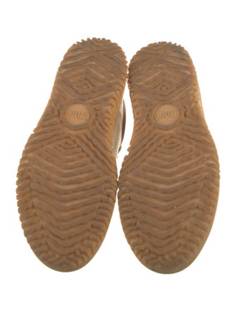 Chloé Leather Scalloped Accent Sneakers