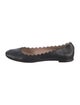 Chloé Leather Scalloped Accent Ballet Flats