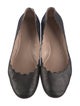 Chloé Leather Scalloped Accent Ballet Flats