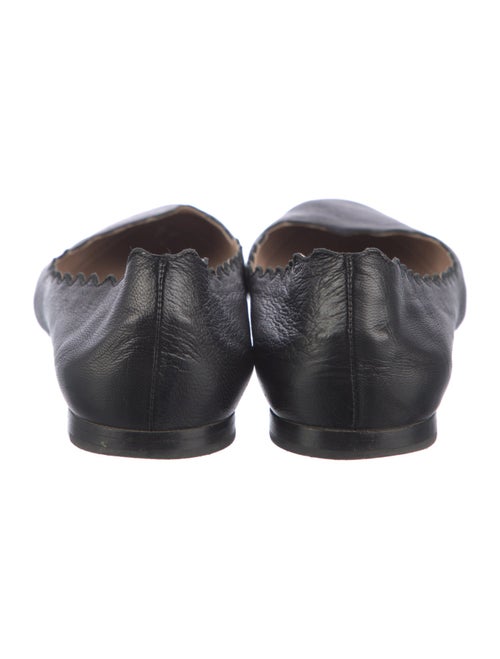 Chloé Leather Scalloped Accent Ballet Flats