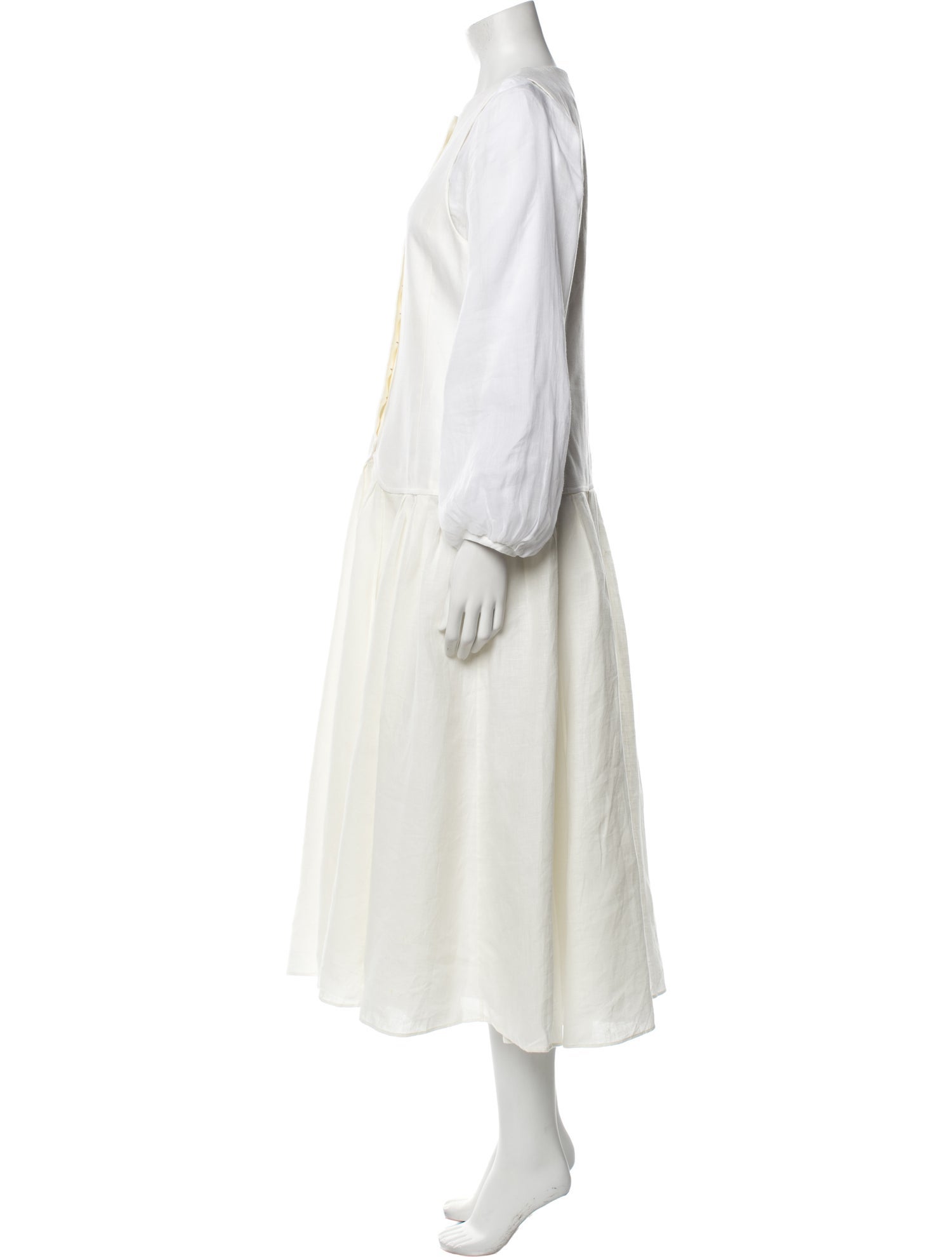Chloé Linen Midi Length Dress