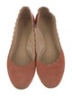 Chloé Suede Scalloped Accent Ballet Flats