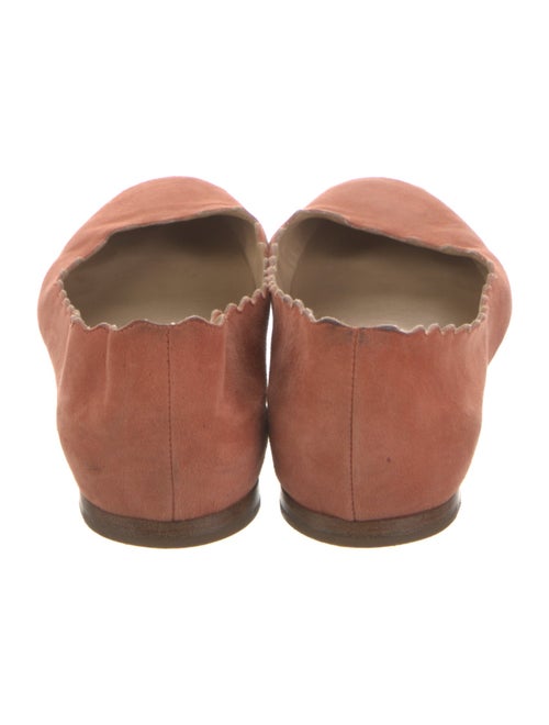 Chloé Suede Scalloped Accent Ballet Flats