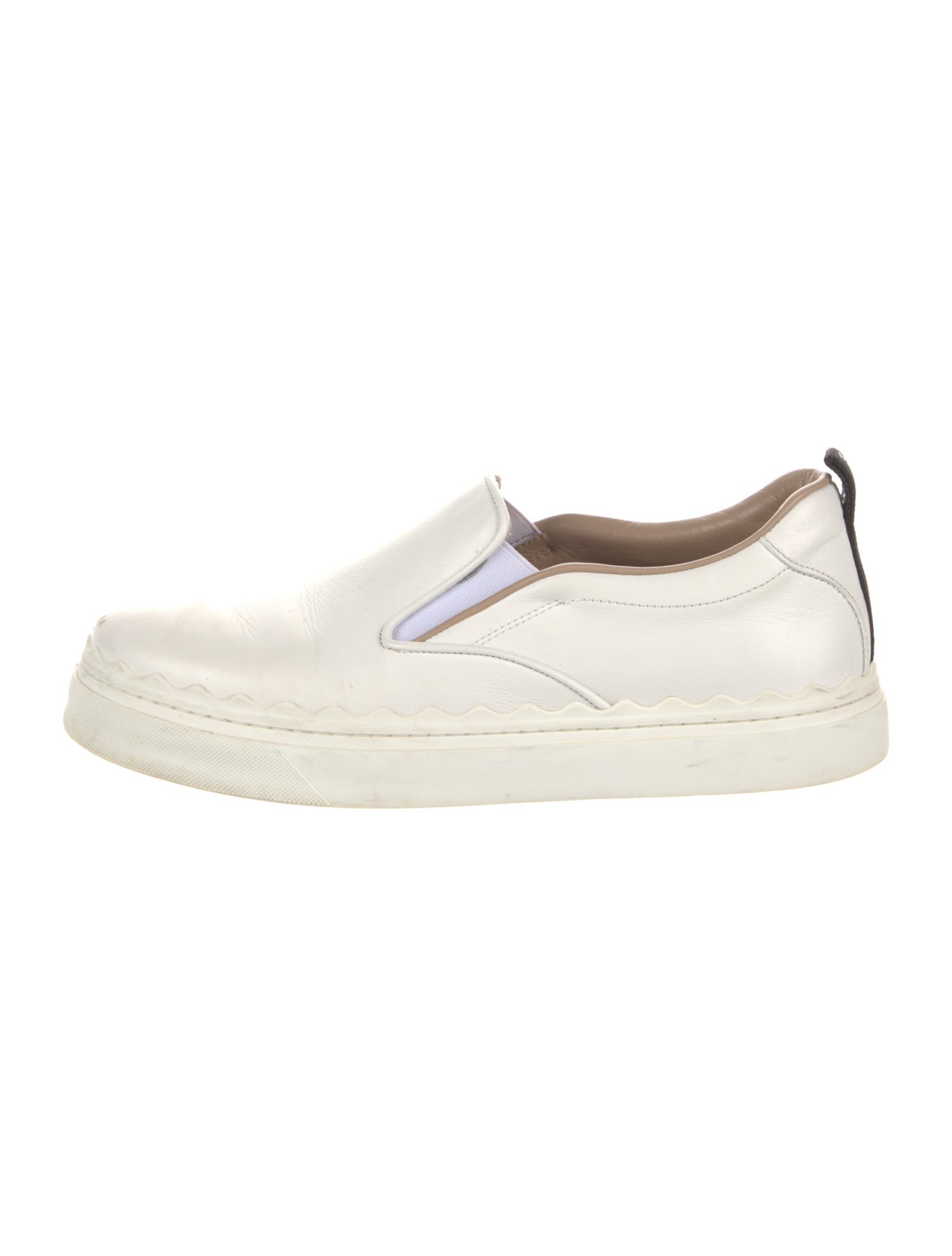 Chloé Leather Graphic Print Sneakers