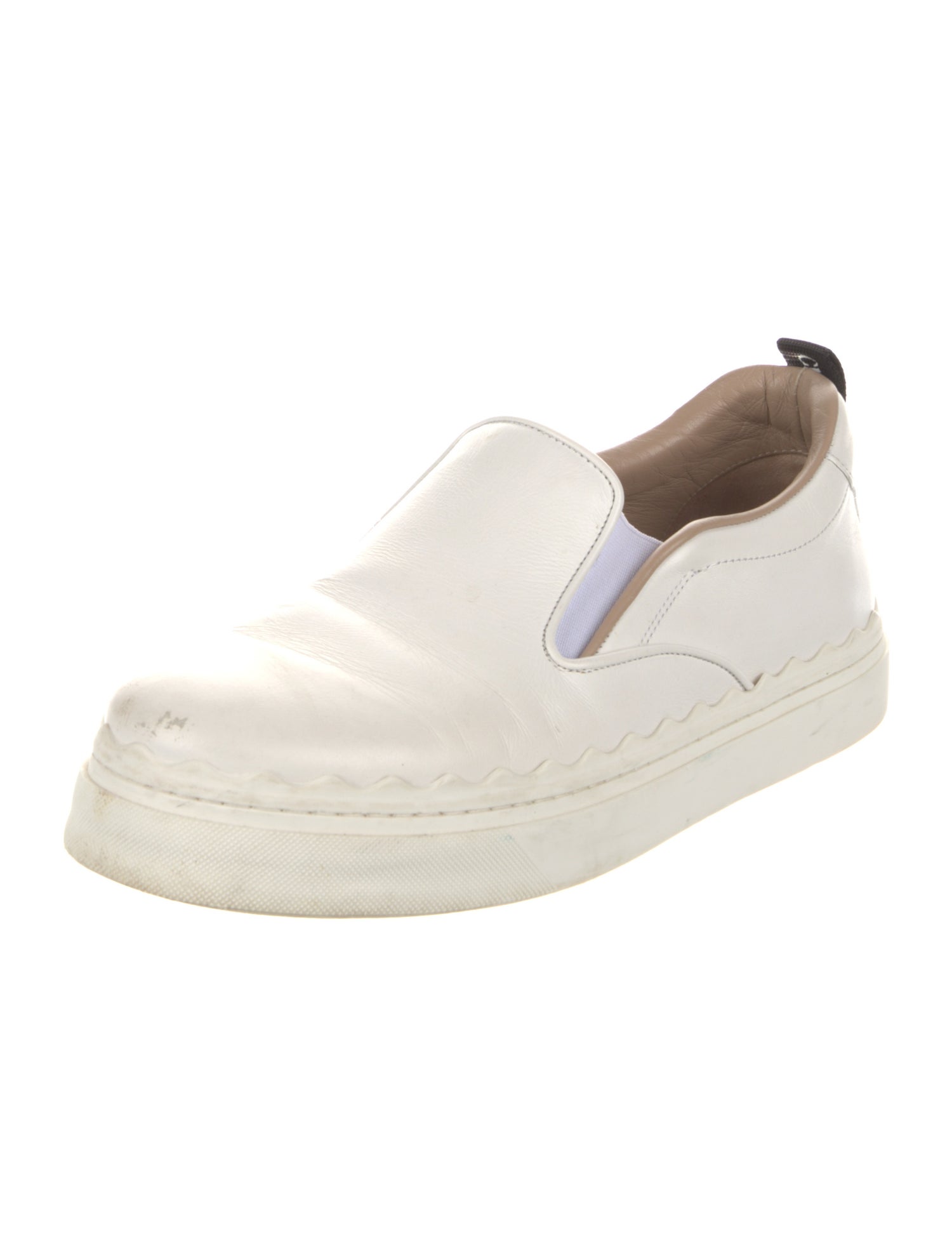 Chloé Leather Graphic Print Sneakers