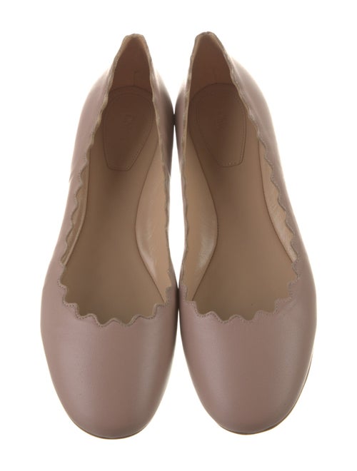 Chloé Leather Scalloped Accent Sneakers