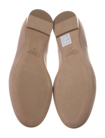 Chloé Leather Scalloped Accent Sneakers