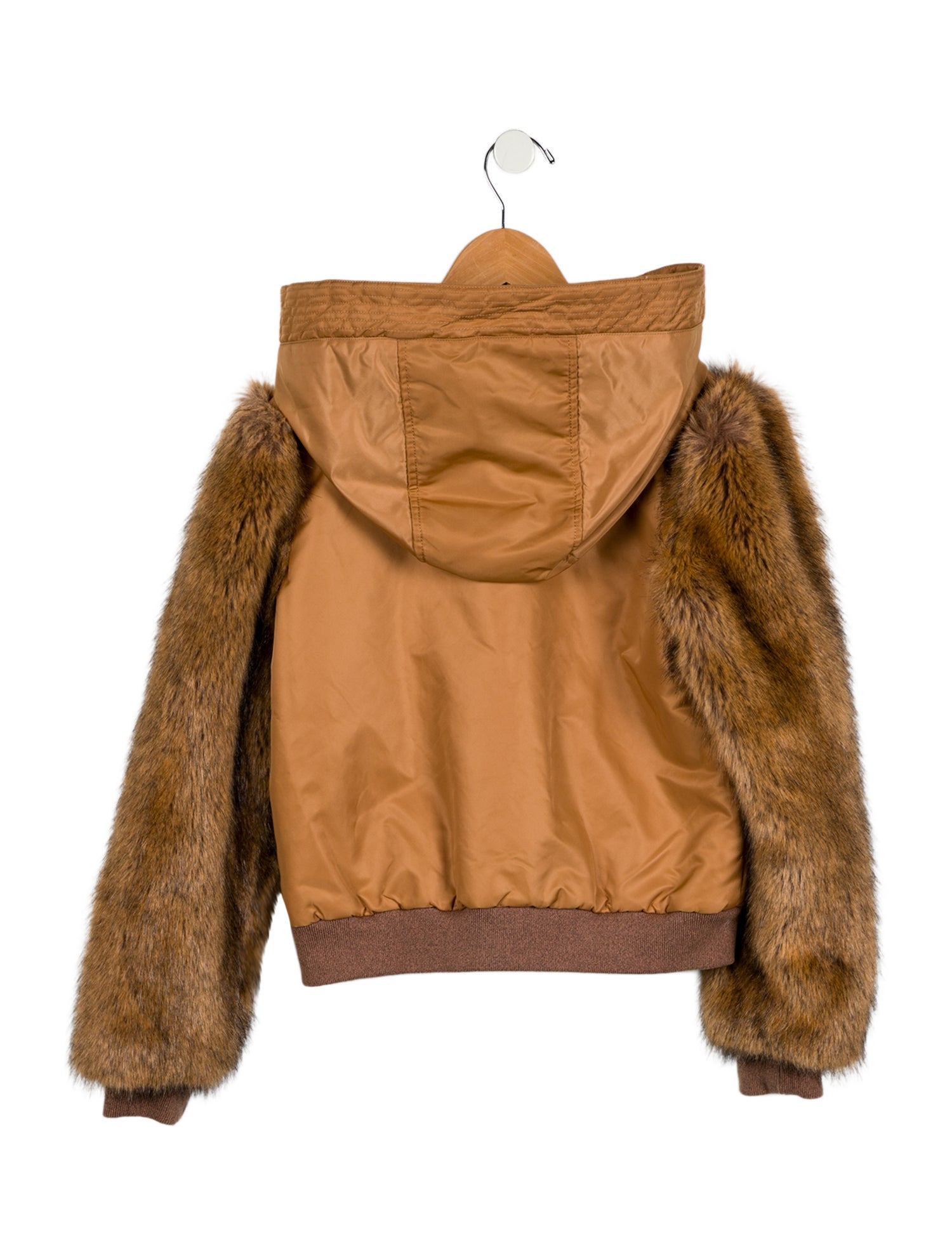 Chloé Girls' Faux Fur Trimmed Jacket