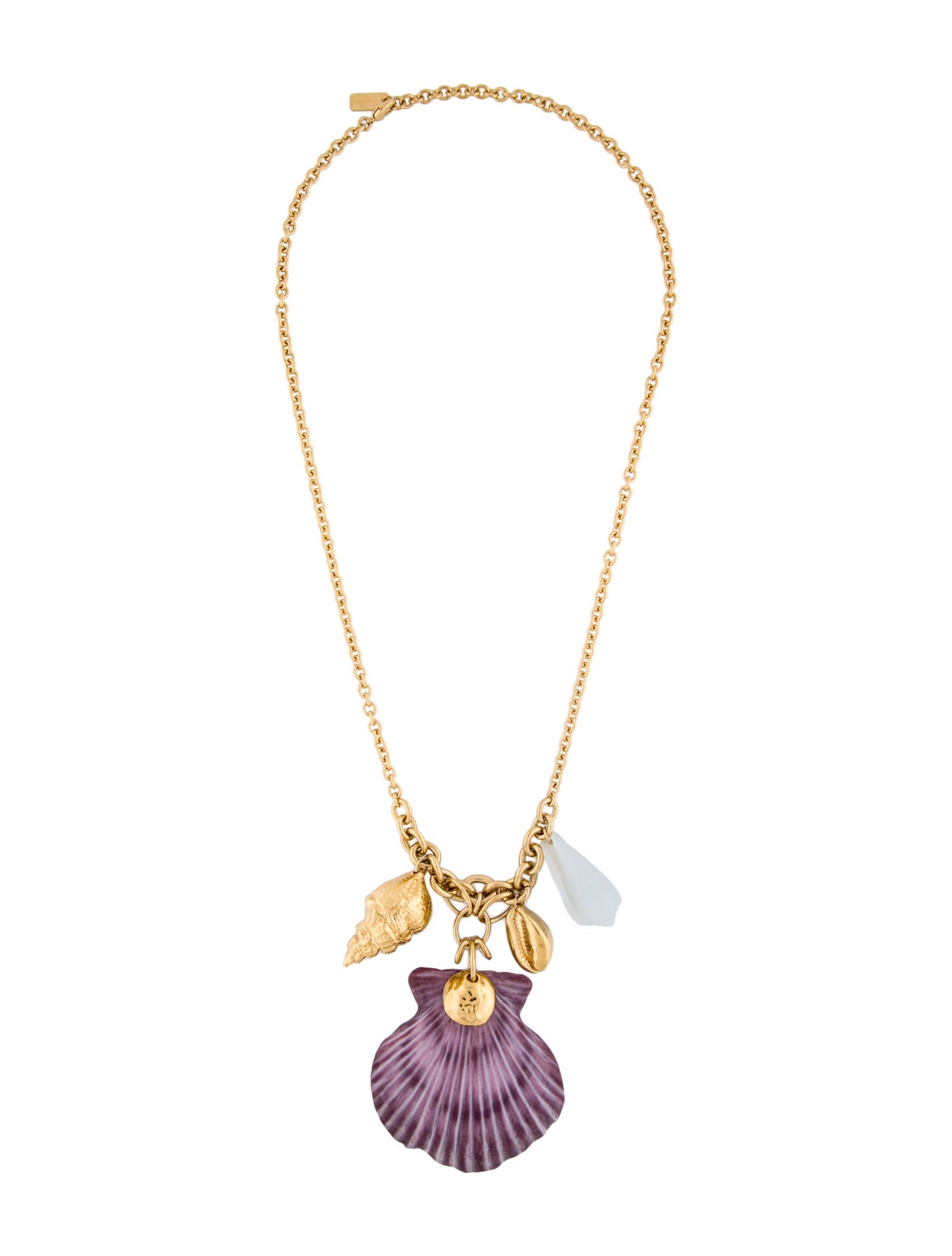 Chloé Resin Shell Pendant Necklace