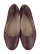 Chloé Leather Scalloped Accent Ballet Flats