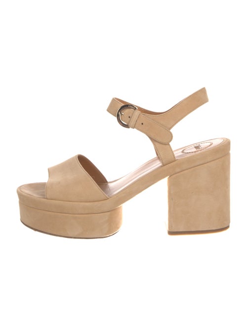 Chloé Suede Cutout Accent Sandals