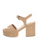 Chloé Suede Cutout Accent Sandals