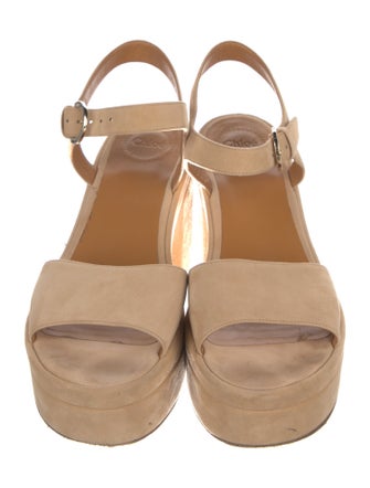 Chloé Suede Cutout Accent Sandals