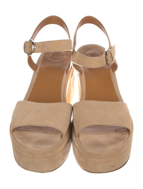 Chloé Suede Cutout Accent Sandals