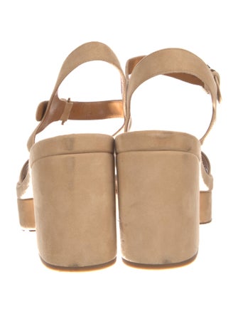 Chloé Suede Cutout Accent Sandals