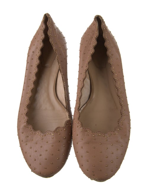 Chloé Leather Studded Accents Flats