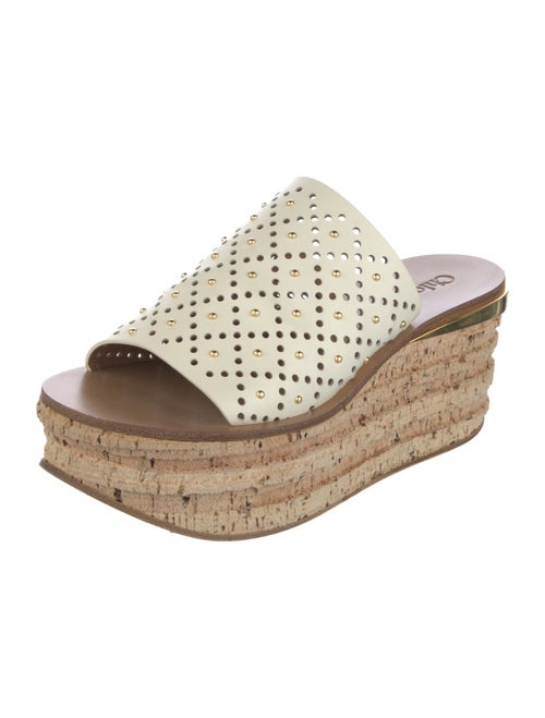 Chloé Leather Cutout Accent Slides