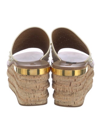 Chloé Leather Cutout Accent Slides