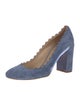 Chloé Suede Scalloped Accent Pumps