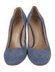 Chloé Suede Scalloped Accent Pumps