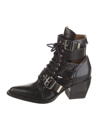 Chloé Leather Lace-Up Boots
