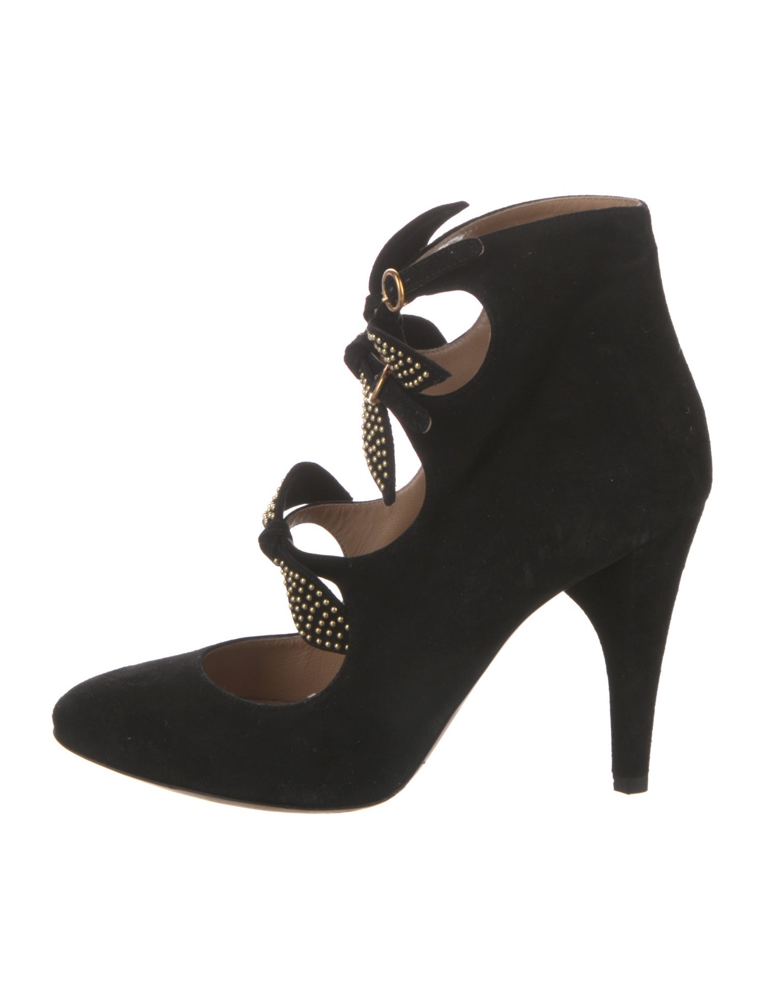 Chloé Suede Bow Accents Pumps