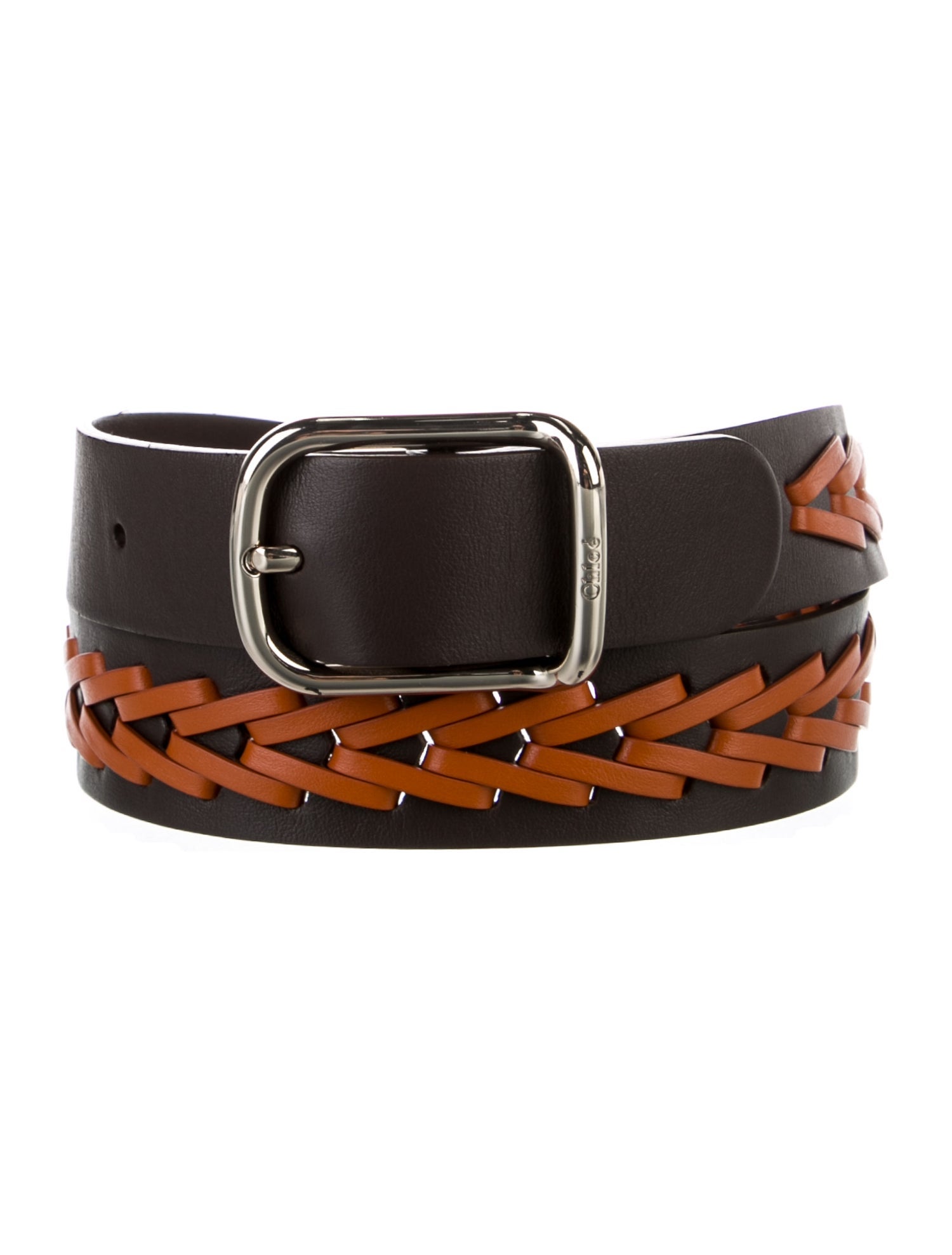 Chloé Leather Whipstitch Trim Belt
