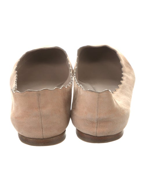 Chloé Suede Scalloped Accent Ballet Flats