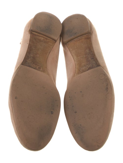 Chloé Suede Scalloped Accent Ballet Flats