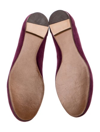 Chloé Suede Studded Accents Ballet Flats
