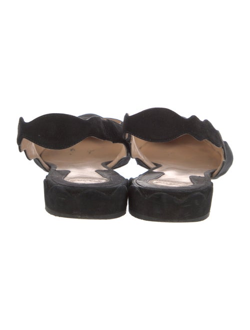 Chloé Suede Scalloped Accent Slingback Flats