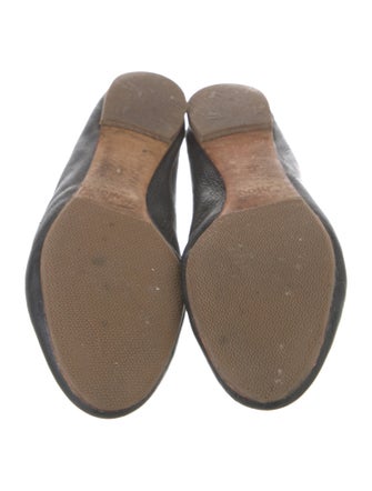 Chloé Leather Scalloped Accent Ballet Flats