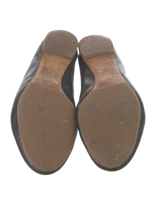 Chloé Leather Scalloped Accent Ballet Flats