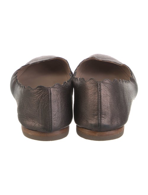 Chloé Leather Scalloped Accent Ballet Flats