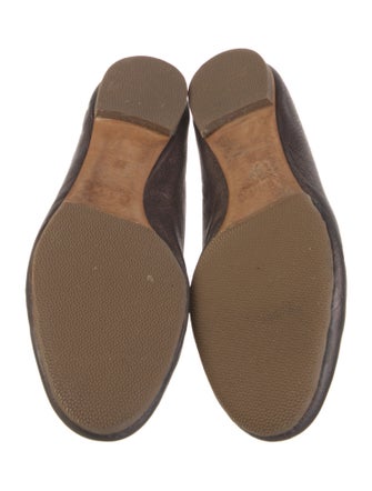 Chloé Leather Scalloped Accent Ballet Flats