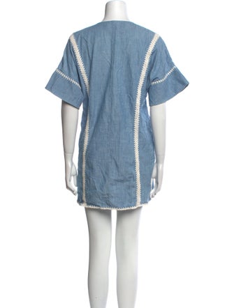 Chloé V-Neck Mini Dress