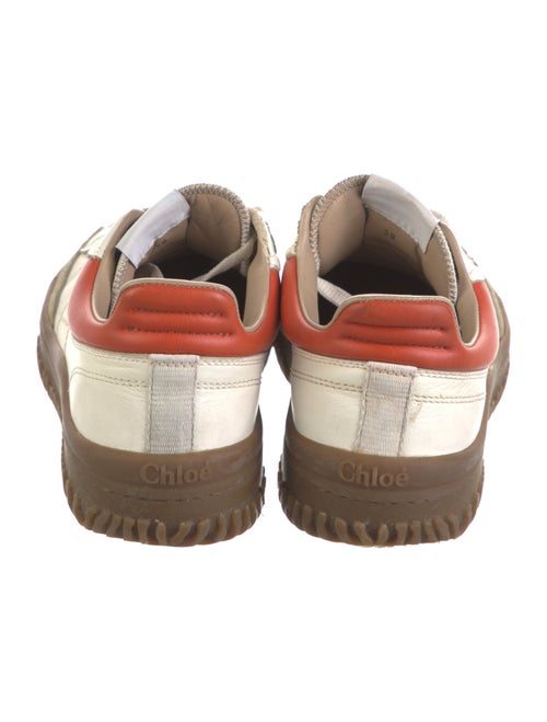Chloé Leather Colorblock Pattern Sneakers