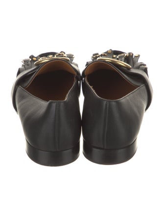 Chloé Leather Studded Accents Loafers