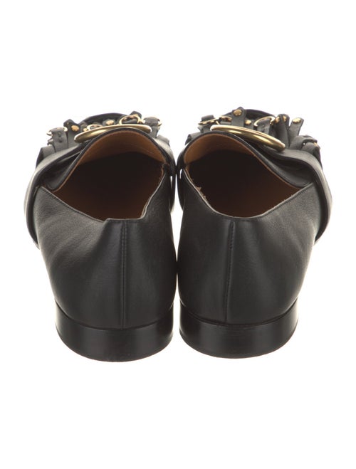 Chloé Leather Studded Accents Loafers