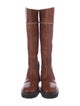 Chloé Leather Whipstitch Trim Riding Boots
